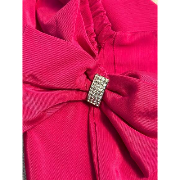 Vtg Fuchsia Off-Shoulder Cupid Bow Midi Length Formal Ball Gown Disney Princess - Picture 10 of 15